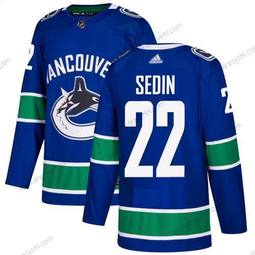 Adidas Vancouver Canucks #22 Daniel Sedin Modrý Domácí dres Autentické Sešitý NHL dres – Pánské