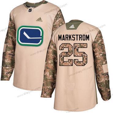 Adidas Vancouver Canucks #25 Jacob Markstrom Camo Autentické 2017 Veterans Day Sešitý NHL dres – Pánské