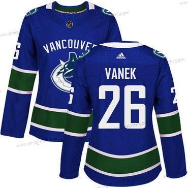 Adidas Vancouver Canucks #26 Thomas Vanek Modrý Domácí dres Autentické Sešitý NHL dres – Dámské