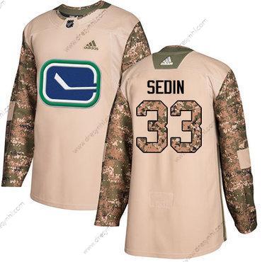 Adidas Vancouver Canucks #33 Henrik Sedin Camo Autentické 2017 Veterans Day Sešitý NHL dres – Pánské