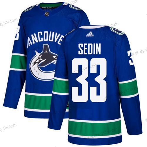 Adidas Vancouver Canucks #33 Henrik Sedin Modrý Domácí dres Autentické Sešitý NHL dres – Pánské