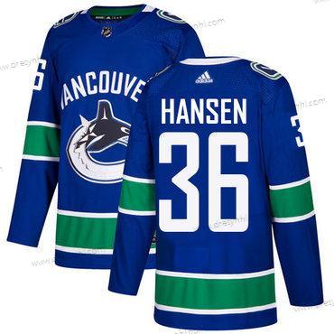 Adidas Vancouver Canucks #36 Jannik Hansen Modrý Domácí dres Autentické Sešitý NHL dres – Pánské