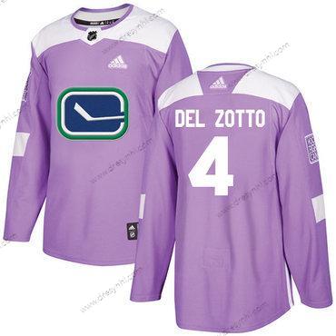 Adidas Vancouver Canucks #4 Michael Del Zotto Nachový Autentické Bojuje proti rakovině Sešitý NHL dres – Pánské