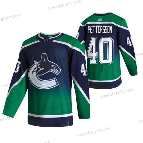 Adidas Vancouver Canucks #40 Elias Pettersson Zelená 2020-21 Obrácený Retro Náhradní NHL dres – Pánské