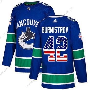 Adidas Vancouver Canucks #42 Alex Burmistrov Modrý Domácí dres Autentické USA Flag Sešitý NHL dres – Pánské