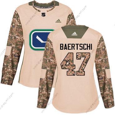 Adidas Vancouver Canucks #47 Sven Baertschi Camo Autentické 2017 Veterans Day Sešitý NHL dres – Dámské