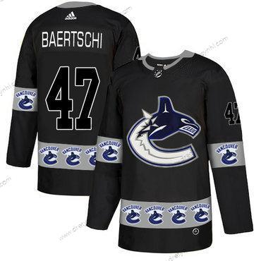 Adidas Vancouver Canucks #47 Sven Baertschi Černá Tým Logos dres – Pánské