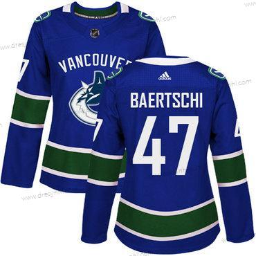 Adidas Vancouver Canucks #47 Sven Baertschi Modrý Domácí dres Autentické Sešitý NHL dres – Dámské