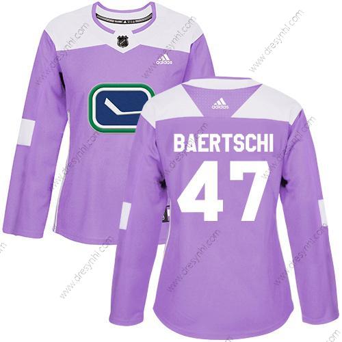 Adidas Vancouver Canucks #47 Sven Baertschi Nachový Autentické Bojuje proti rakovině Sešitý NHL dres – Dámské