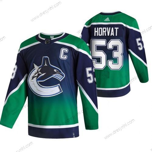 Adidas Vancouver Canucks #53 Bo Horvat Zelená 2020-21 Obrácený Retro Náhradní NHL dres – Pánské