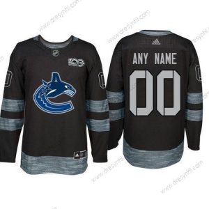 Adidas Vancouver Canucks Personalizované Černá 1917-2017 100th Výročí Sešitý NHL dres