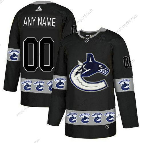 Adidas Vancouver Canucks Personalizované Černá Tým Logos dres – Pánské