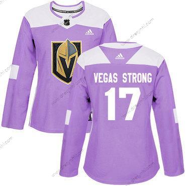 Adidas Vegas Golden Knights #17 Vegas Strong Nachový Autentické Bojuje proti rakovině Sešitý NHL dres – Dámské