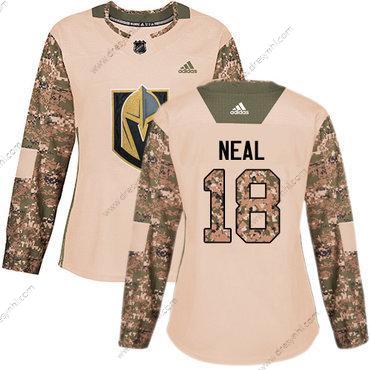 Adidas Vegas Golden Knights #18 James Neal Camo Autentické 2017 Veterans Day Sešitý NHL dres – Dámské