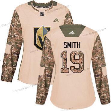 Adidas Vegas Golden Knights #19 Reilly Smith Camo Autentické 2017 Veterans Day Sešitý NHL dres – Dámské