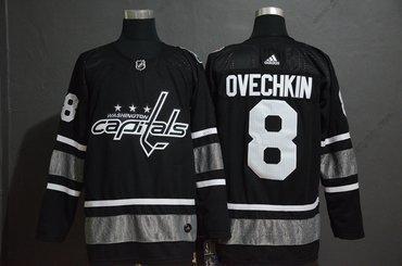 Adidas Washington Capitales 8 Alexander Ovechkin Černá 2019 NHL All-Star Game dres – Pánské