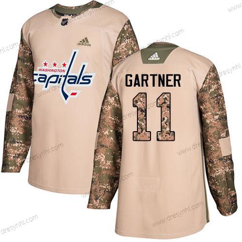 Adidas Washington Capitals #11 Mike Gartner Camo Autentické 2017 Veterans Day Sešitý NHL dres – Pánské