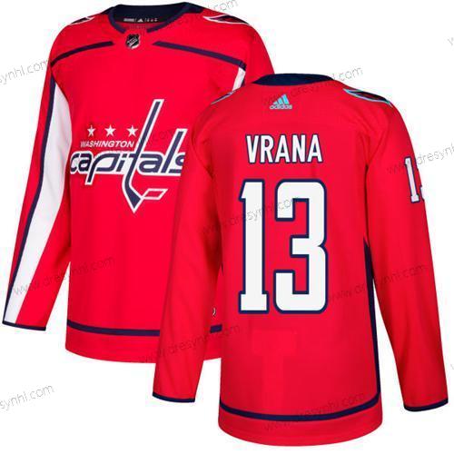 Adidas Washington Capitals #13 Jakub Vrana Červené Domácí dres Autentické Sešitý NHL dres – Pánské