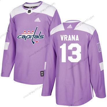 Adidas Washington Capitals #13 Jakub Vrana Nachový Autentické Bojuje proti rakovině Sešitý NHL dres – Pánské