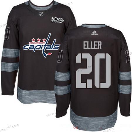 Adidas Washington Capitals #20 Lars Eller Černá 100th Výročí Sešitý NHL 2017 Hokejový dres – Pánské