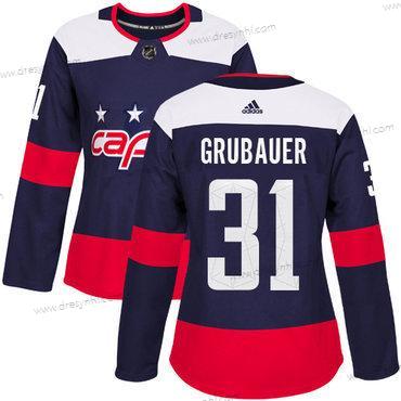 Adidas Washington Capitals #31 Philipp Grubauer Námořnictvo Autentické 2018 Stadium Series Sešitý NHL dres – Dámské