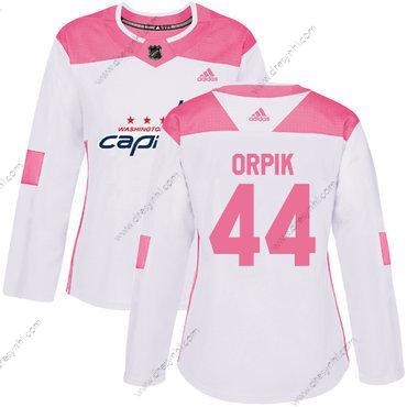 Adidas Washington Capitals #44 Brooks Orpik Bílý Růžový Autentické Sešitý NHL dres – Dámské