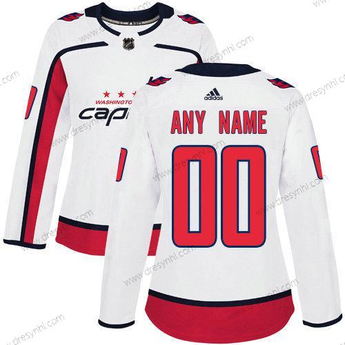 Adidas Washington Capitals Personalizované Bílý Hostující dres Autentické NHL dres – Dámské