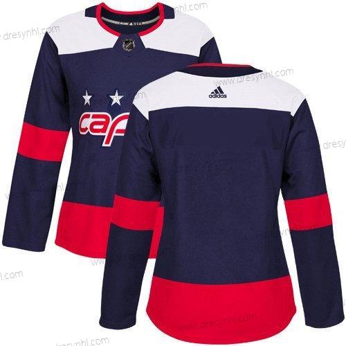 Adidas Washington Capitals Personalizované Prázdný Námořnictvo Autentické 2018 Stadium Series Sešitý NHL dres – Dámské