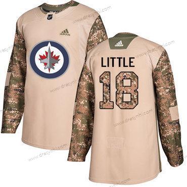 Adidas Winnipeg Jets #18 Bryan Little Camo Autentické 2017 Veterans Day Sešitý NHL dres – Pánské