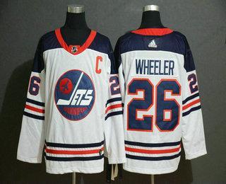 Adidas Winnipeg Jets #26 Blake Wheeler Bílý Breakaway Heritage Sešitý NHL dres – Pánské