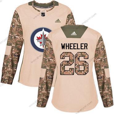 Adidas Winnipeg Jets #26 Blake Wheeler Camo Autentické 2017 Veterans Day Sešitý NHL dres – Dámské