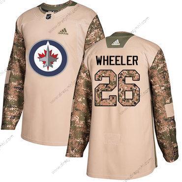 Adidas Winnipeg Jets #26 Blake Wheeler Camo Autentické 2017 Veterans Day Sešitý NHL dres – Pánské