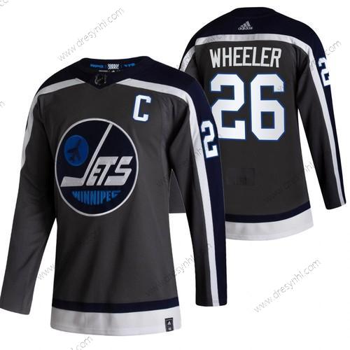 Adidas Winnipeg Jets #26 Blake Wheeler Černá 2020-21 Obrácený Retro Náhradní NHL dres – Pánské