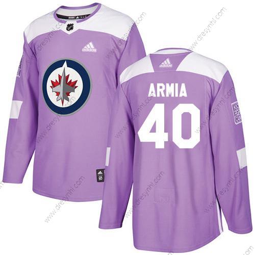 Adidas Winnipeg Jets #40 Joel Armia Nachový Autentické Bojuje proti rakovině Sešitý NHL dres – Pánské