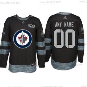 Adidas Winnipeg Jets Personalizované Černá 1917-2017 100th Výročí Sešitý NHL dres