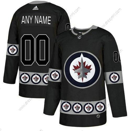 Adidas Winnipeg Jets Personalizované Černá Tým Logos dres – Pánské