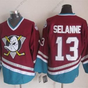 Anaheim Ducks #13 Teemu Selanne Červené Retro CCM dres – Pánské