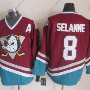 Anaheim Ducks #8 Teemu Selanne Červené Retro CCM dres – Pánské