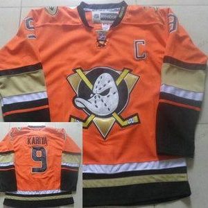 Anaheim Ducks #9 Paul Kariya Reebok Oranžová Náhradní Premier dres – Pánské