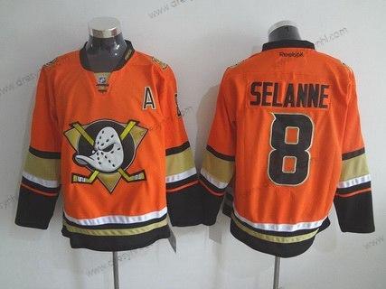 Anaheim Mighty Ducks #8 Teemu Reebok 2015 Oranžová Náhradní Premier dres – Pánské