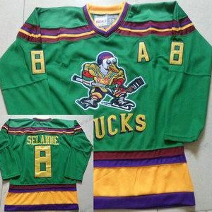 Anaheim Mighty Ducks #8 Teemu Selanne 1991-92 Zelená CCM Vintage dres – Pánské