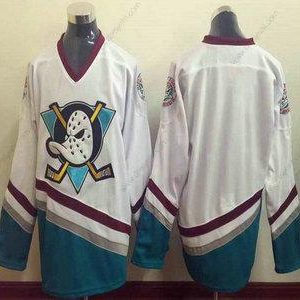 Anaheim Mighty Ducks Prázdný 1995-96 Bílý CCM Vintage dres – Pánské