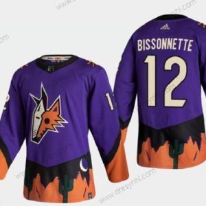 Arizona Coyotes #12 Paul Bissonnette Obrácený Retro 2020-21 Autentické Nachový dres – Pánské