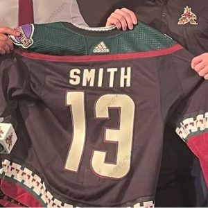 Arizona Coyotes #13 Nathan Smith Retro Kachina Černá dres – Pánské