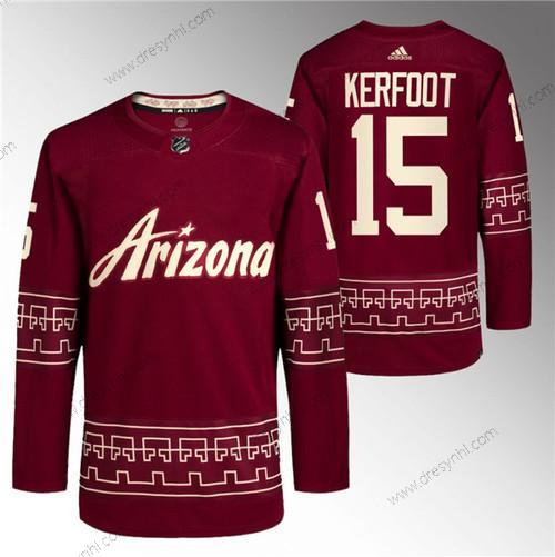 Arizona Coyotes #15 Alexander Kerfoot Červené Náhradní Pro dres – Pánské