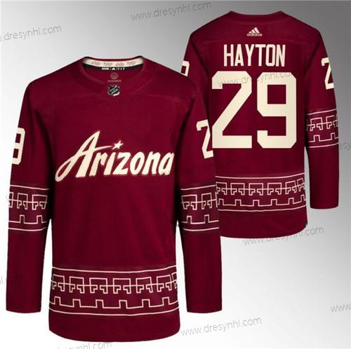 Arizona Coyotes #29 Barrett Hayton Červené Náhradní Pro dres – Pánské