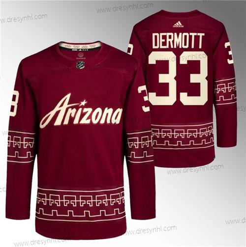 Arizona Coyotes #33 Travis Dermott Červené Náhradní Pro dres – Pánské