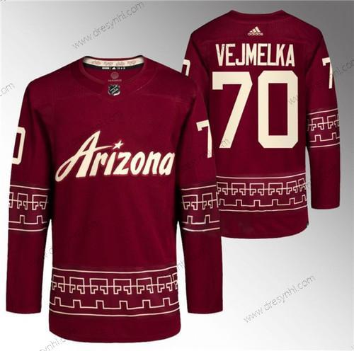 Arizona Coyotes #70 Karel Vejmelka Červené Náhradní Pro dres – Pánské