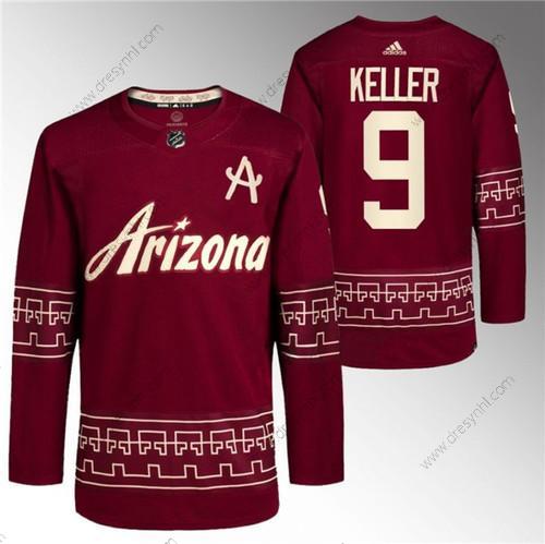 Arizona Coyotes #9 Clayton Keller Červené Náhradní Pro dres – Pánské