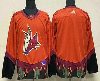 Arizona Coyotes Prázdný Oranžová 2022 Obrácený Retro Sešitý dres – Pánské